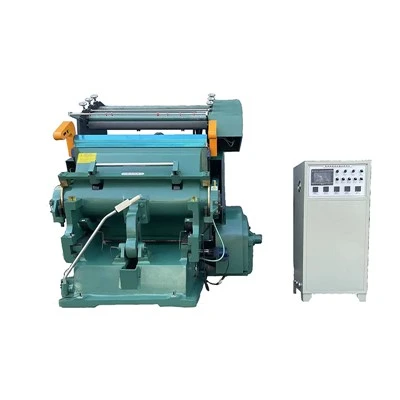 Manyèl Fed Hot Stamping ak machin koupe mouri